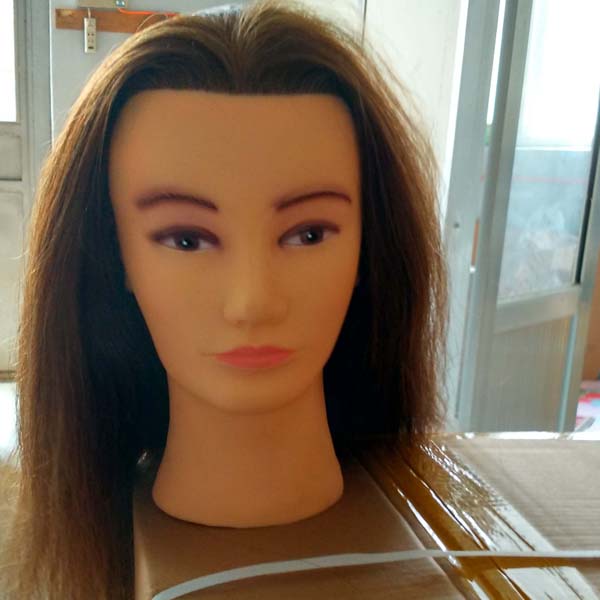 Human hair training mannequin head CanadaLP124